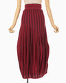 Asymmetric Knitted Volume Skirt - red