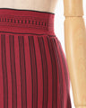 Asymmetric Knitted Volume Skirt - red