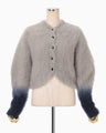 Fur Knitted Cardigan - grey