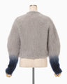 Fur Knitted Cardigan - grey