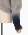 Fur Knitted Cardigan - grey