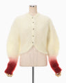 Fur Knitted Cardigan - white