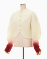 Fur Knitted Cardigan - white