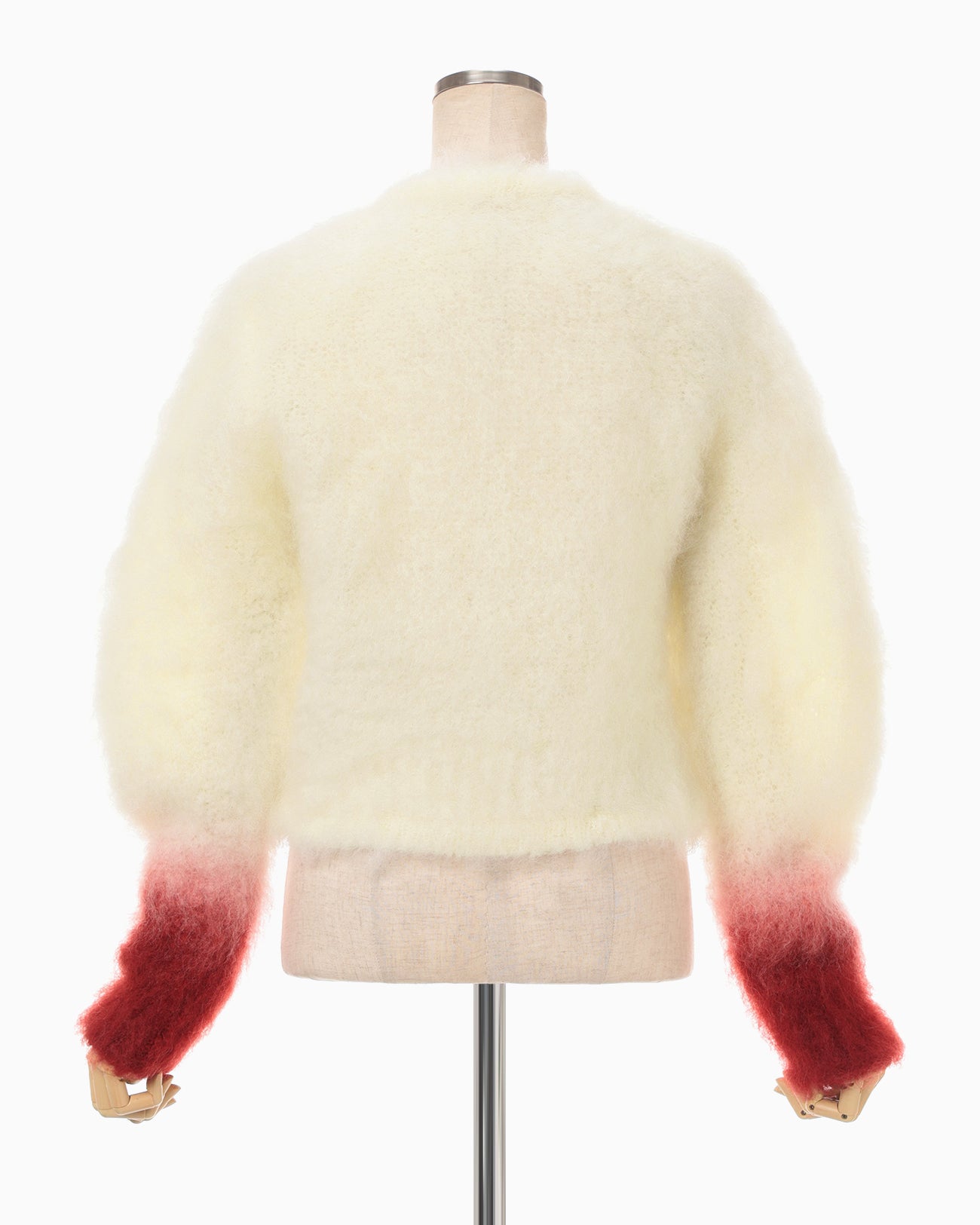 Fur Knitted Cardigan - white