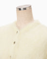 Fur Knitted Cardigan - white