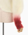 Fur Knitted Cardigan - white