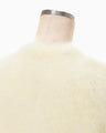 Fur Knitted Cardigan - white