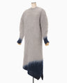 Fur Knitted Dress - grey