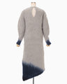 Fur Knitted Dress - grey
