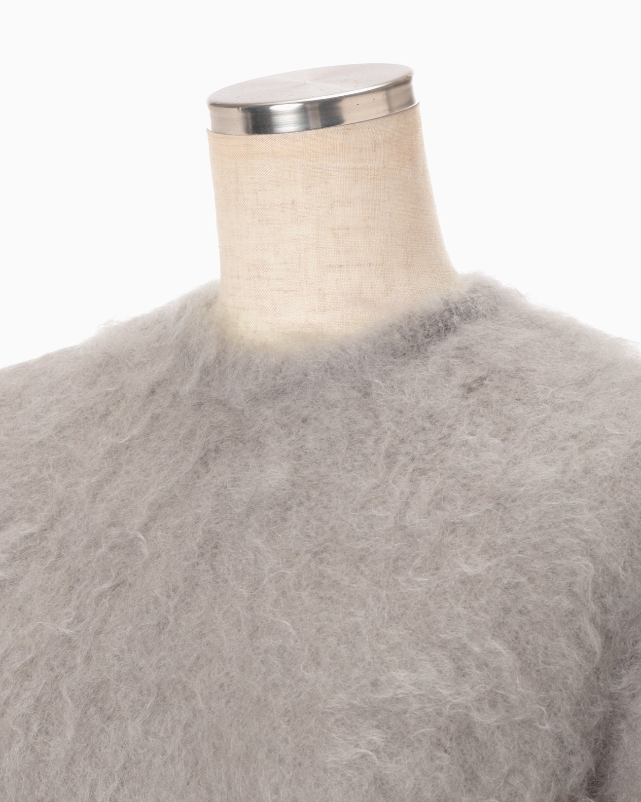 Fur Knitted Dress - grey