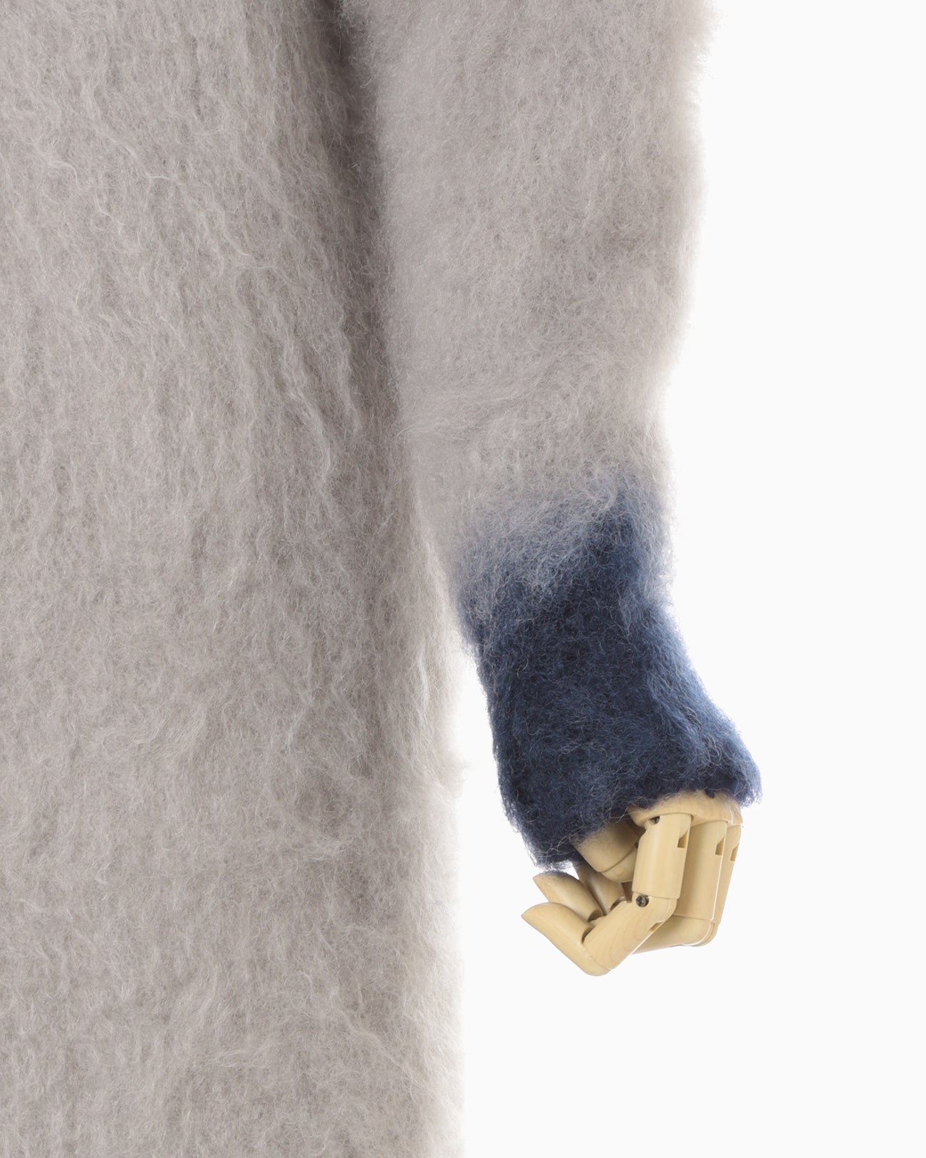 Fur Knitted Dress - grey