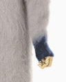 Fur Knitted Dress - grey
