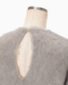 Fur Knitted Dress - grey