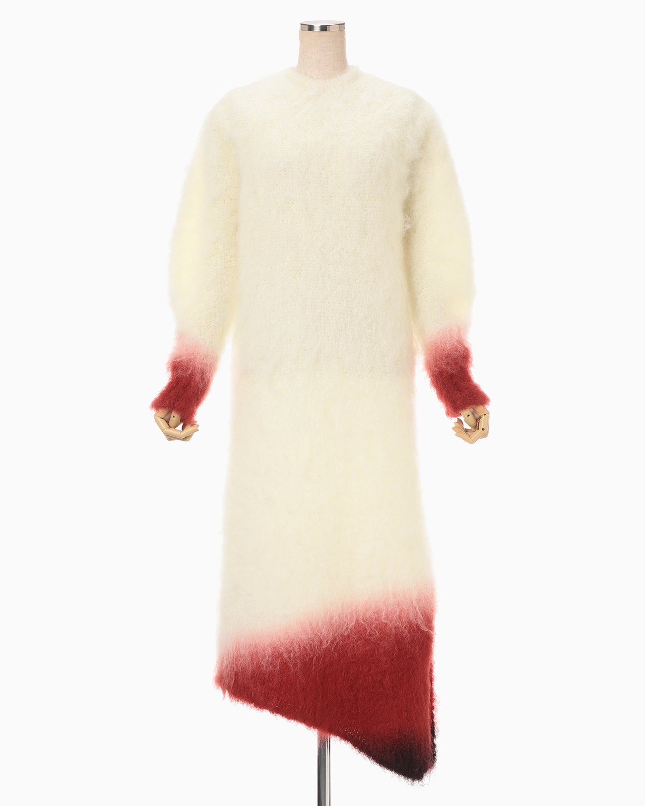 Fur Knitted Dress - white