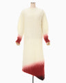 Fur Knitted Dress - white