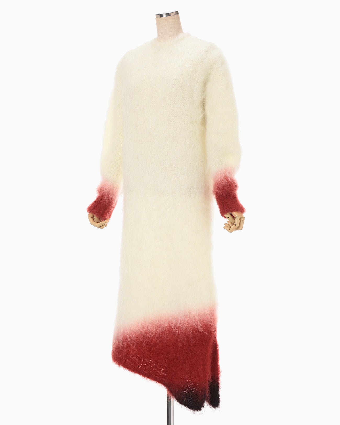 Fur Knitted Dress - white