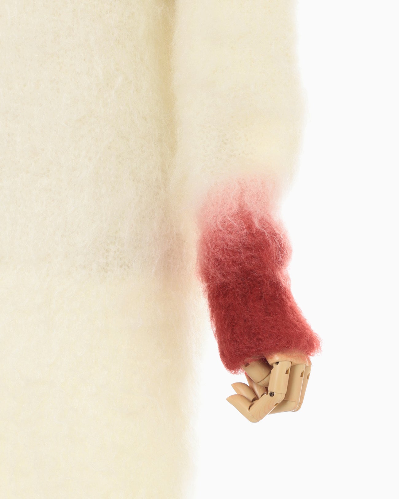 Fur Knitted Dress - white