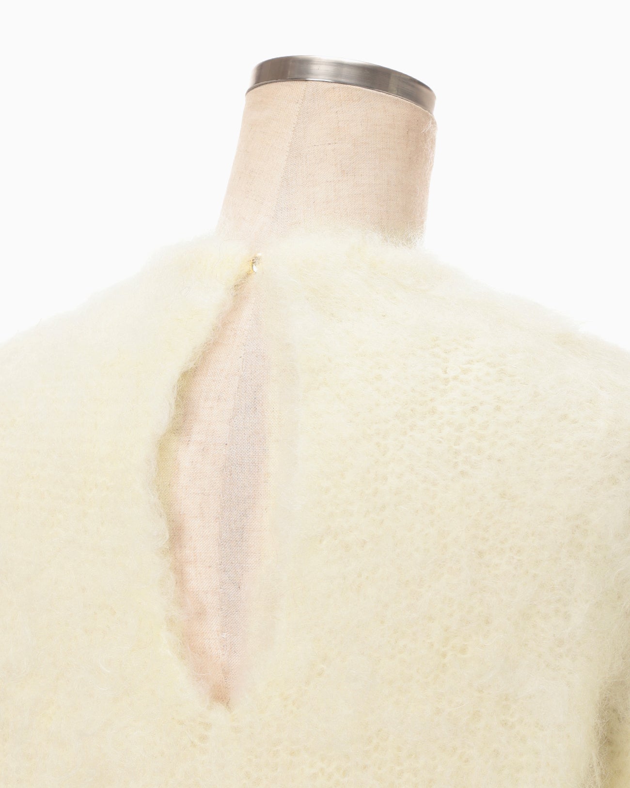 Fur Knitted Dress - white