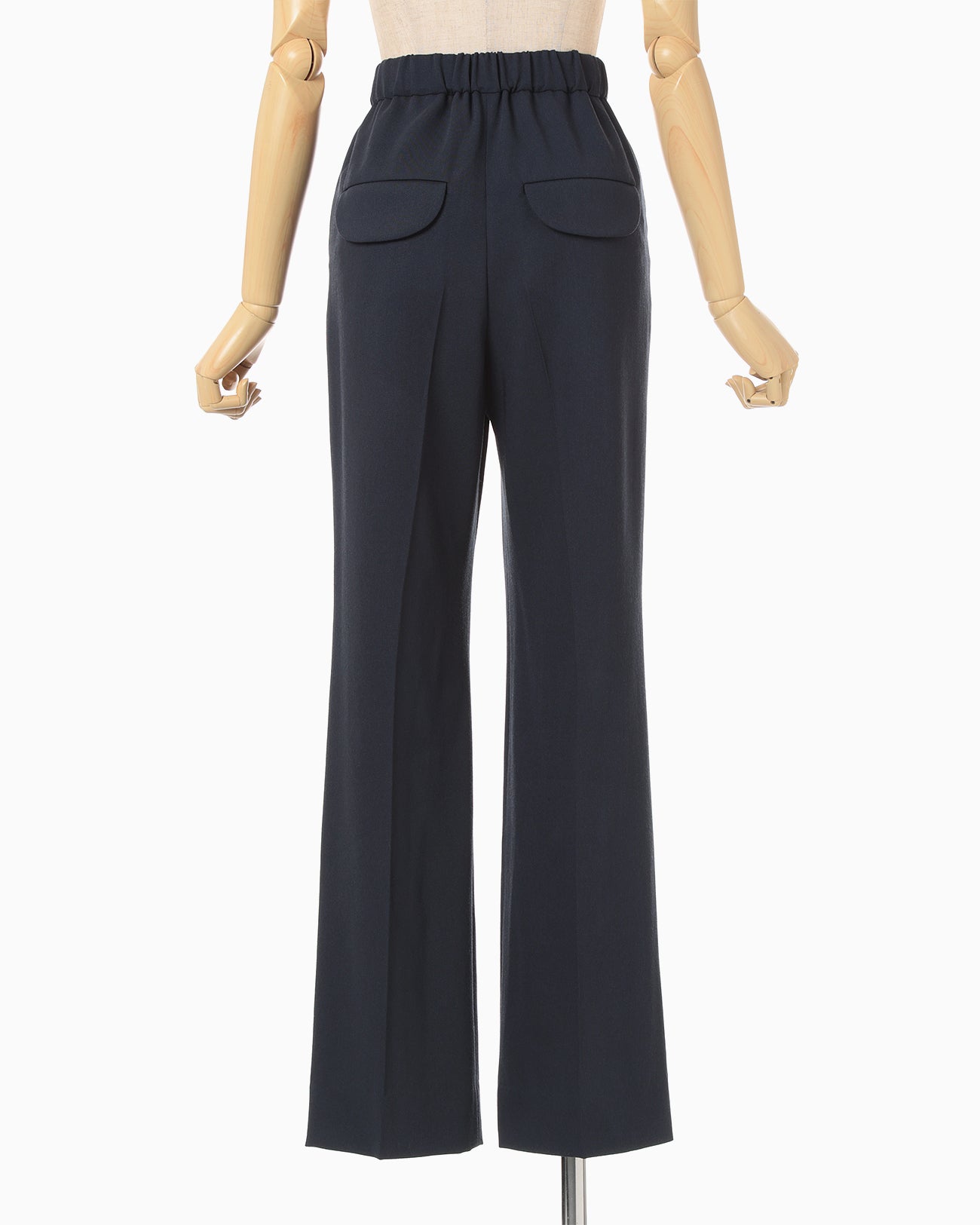 Wool Venetian Trousers - navy - Mame Kurogouchi