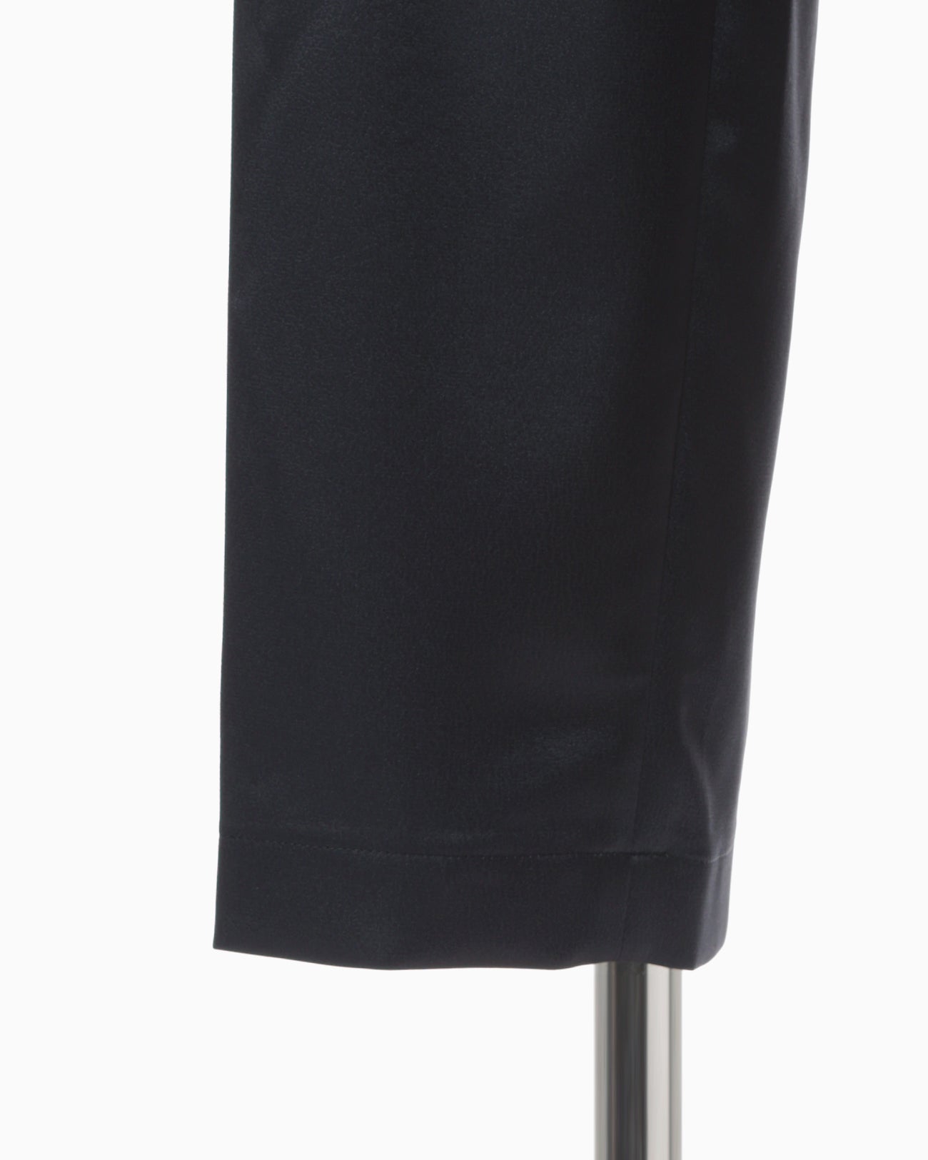 Embossed Leather Motif Triacetate High Waisted Trousers - navy