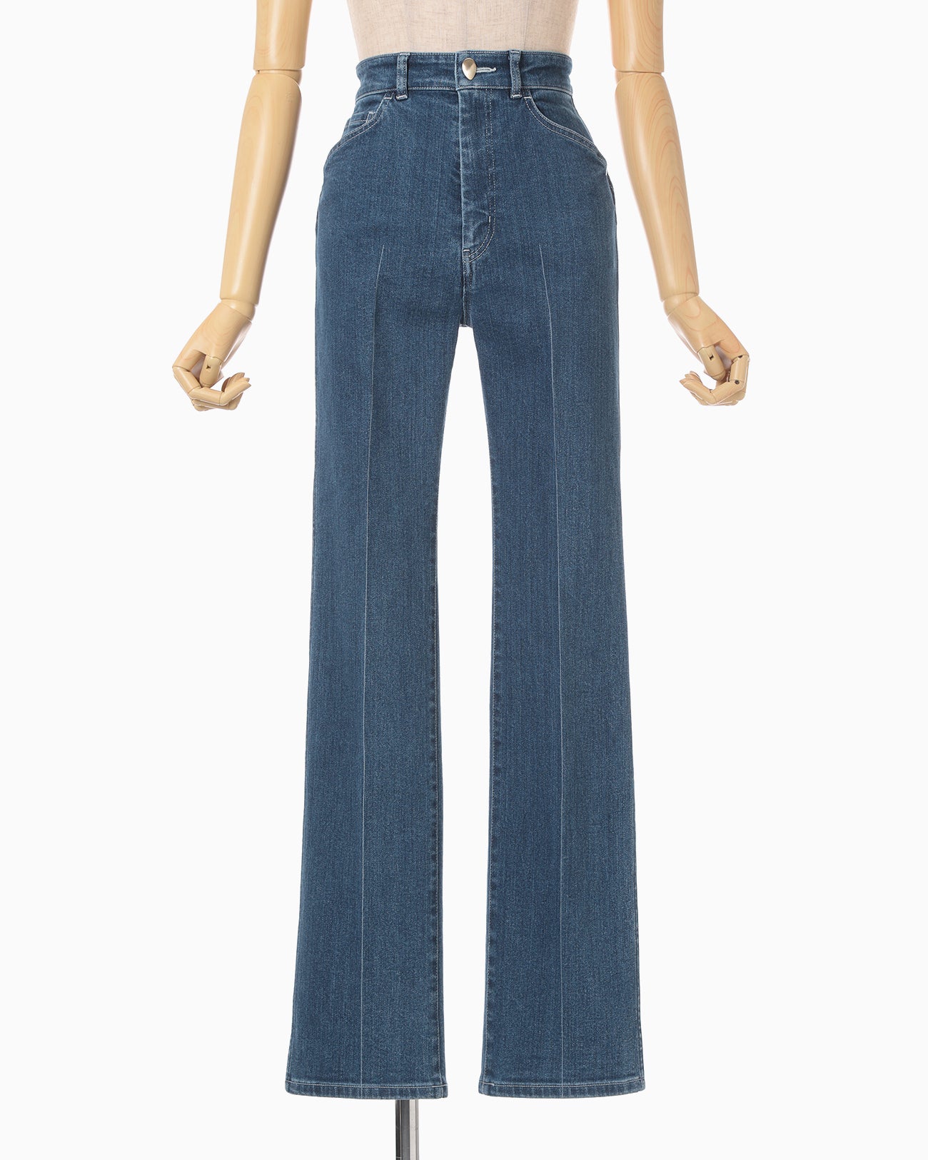 Stretch Straight Cut Jeans - blue