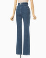 Stretch Straight Cut Jeans - blue