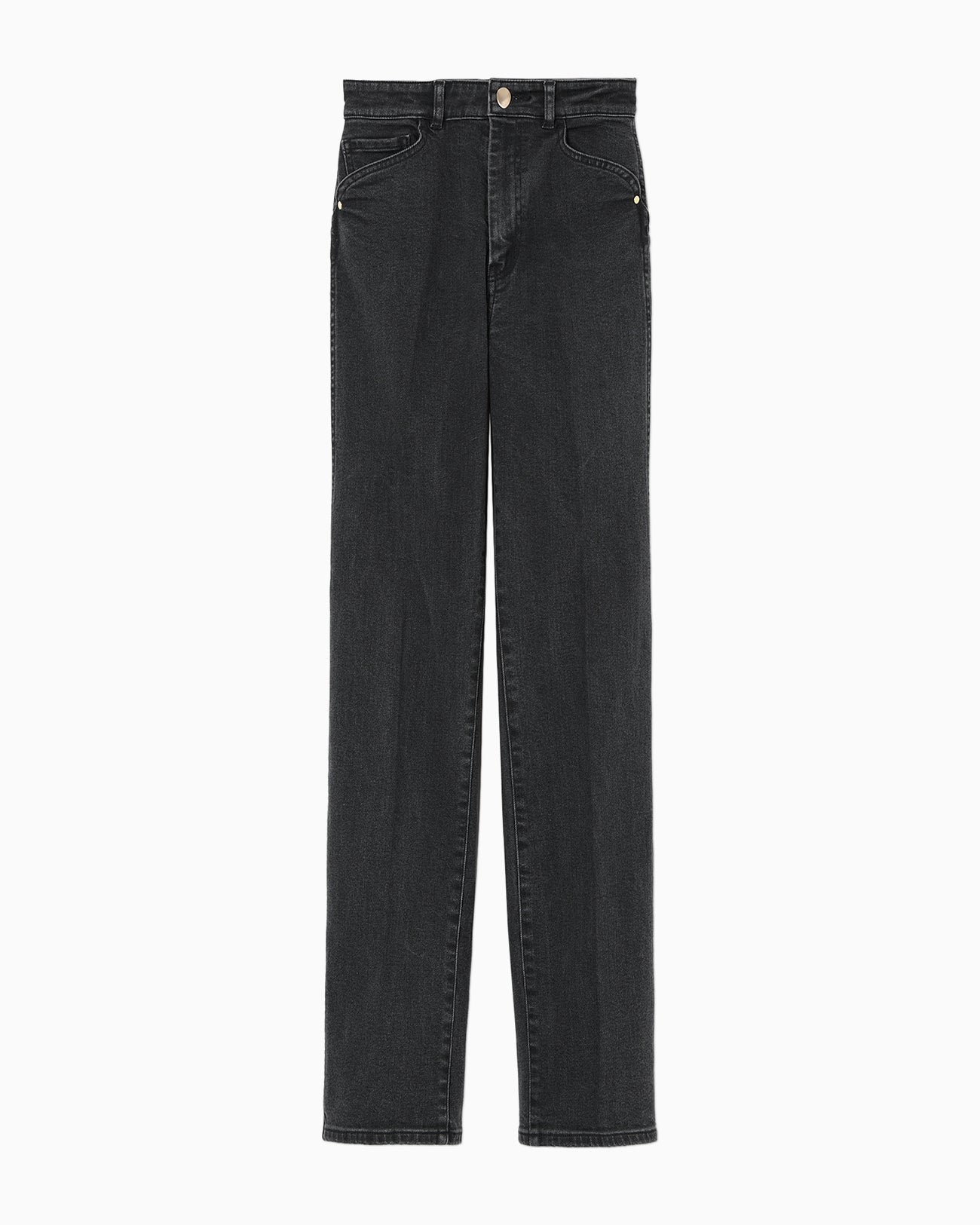 Stretch Straight Cut Jeans - grey