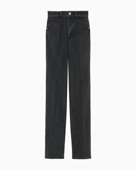 Stretch Straight Cut Jeans - grey