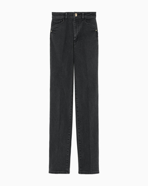 Stretch Straight Cut Jeans - grey