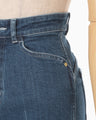 Stretch Cropped Flare Jeans - blue