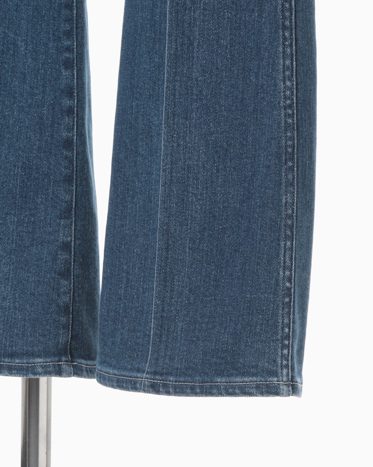Stretch Cropped Flare Jeans - blue
