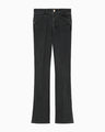 Stretch Cropped Flare Jeans - grey