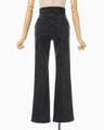 Stretch Cropped Flare Jeans - grey