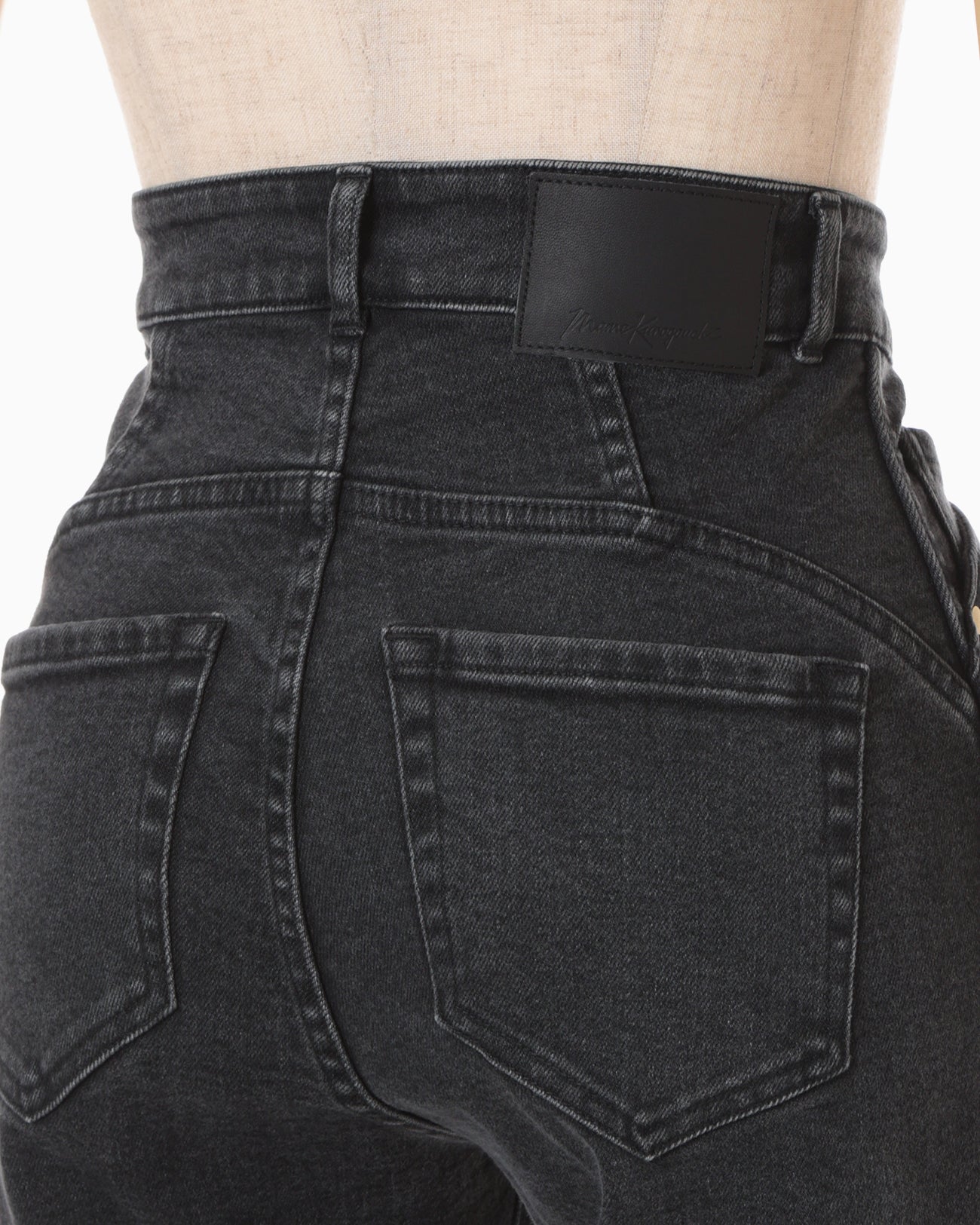 Stretch Cropped Flare Jeans - grey
