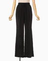 Silk Cupra Floral Embroidery Trousers - black