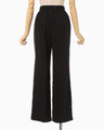 Silk Cupra Floral Embroidery Trousers - black