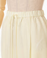 Silk Cupra Floral Embroidery Trousers - ecru
