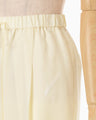 Silk Cupra Floral Embroidery Trousers - ecru