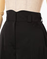 Triacetate Satin High Waisted Cargo Trousers - black