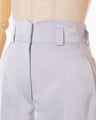 Triacetate Satin High Waisted Cargo Trousers - purple