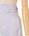 Triacetate Satin High Waisted Cargo Trousers - purple