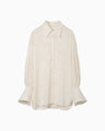 Floral Jacquard Shirt - ecru