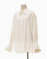 Floral Jacquard Shirt - ecru
