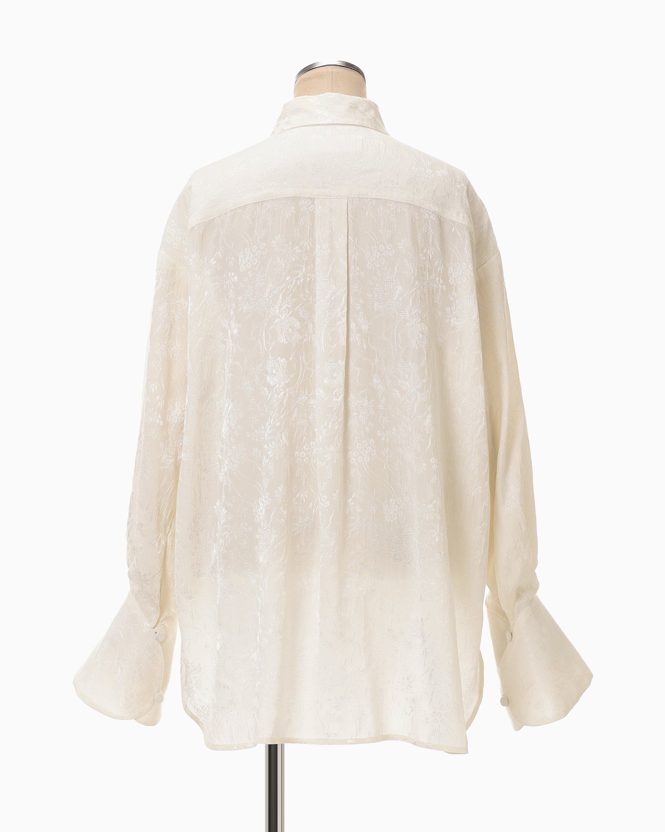 Floral Jacquard Shirt - ecru