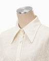 Floral Jacquard Shirt - ecru