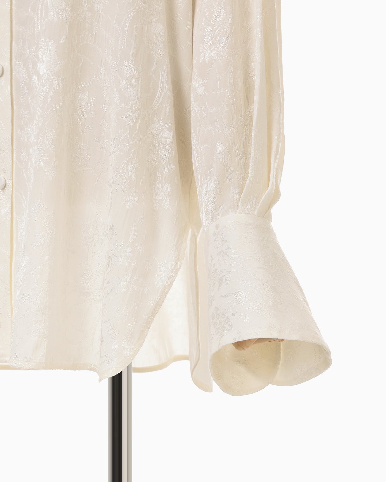 Floral Jacquard Shirt - ecru
