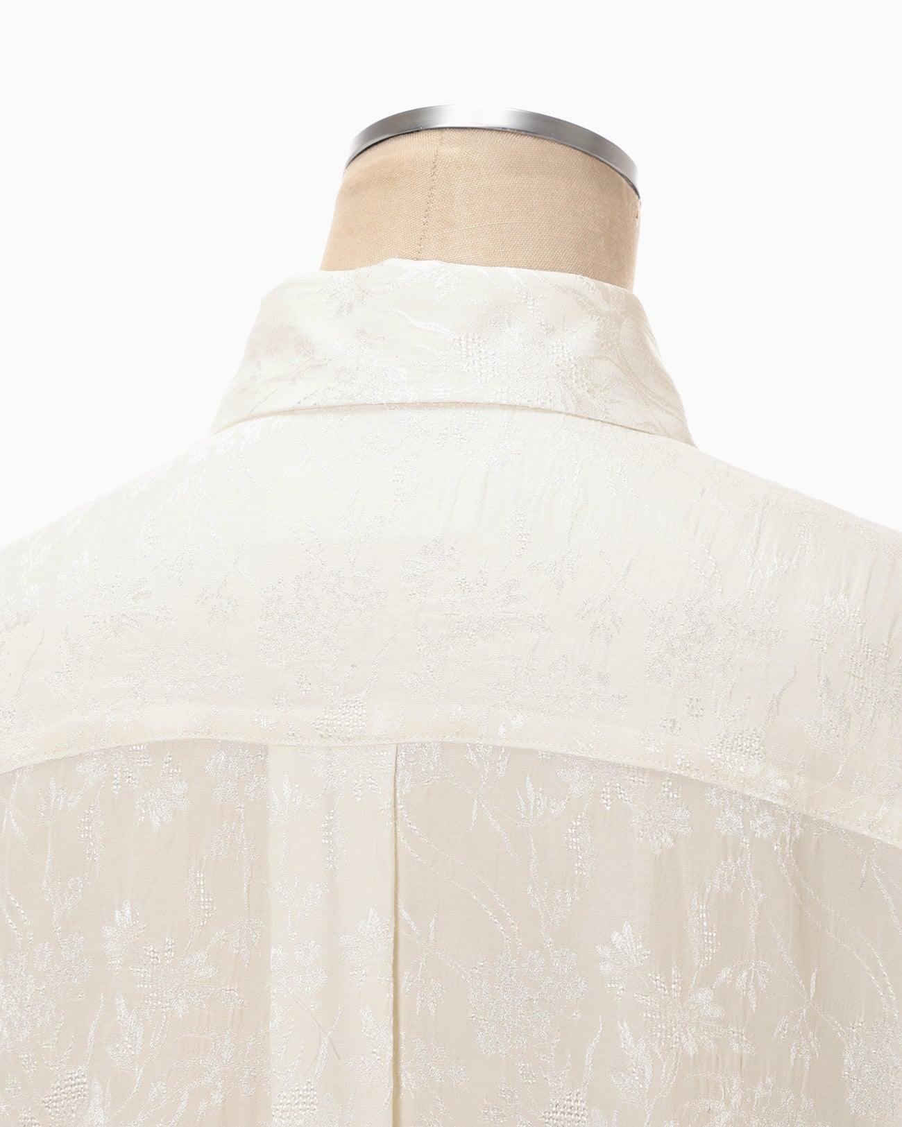 Floral Jacquard Shirt - ecru