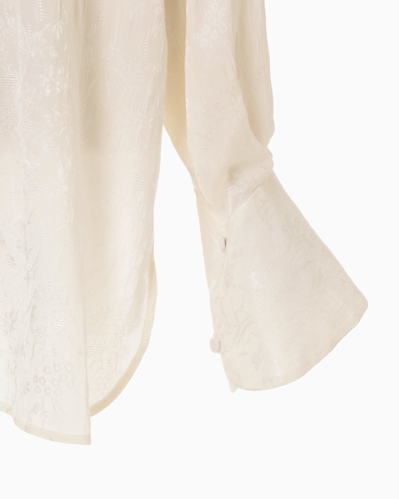 Floral Jacquard Shirt - ecru
