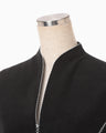 Synthetic Leather Fancy Ftitch Top - black