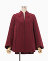 Synthetic Leather Fancy Ftitch Top - bordeaux